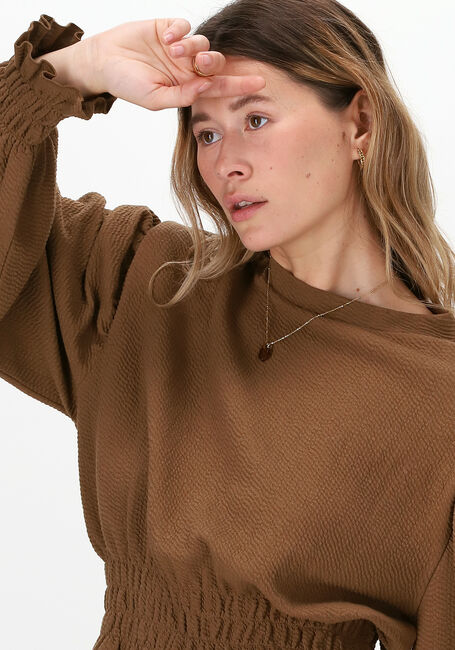 Bruine OBJECT Trui TAYLOR LS PULLOVER - large