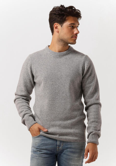 Grijze PROFUOMO Trui PULLOVER HEAVY CREWNECK - large