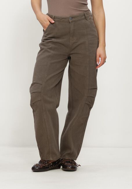 Bruine REFINED DEPARTMENT Barrel jeans LADIES WOVEN BALLOON FIT JEANS LYON - large
