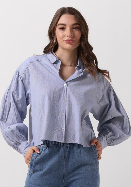 Lichtblauwe BY-BAR Blouses SARAH SHORT PIN STRIPE BLOUSE - large