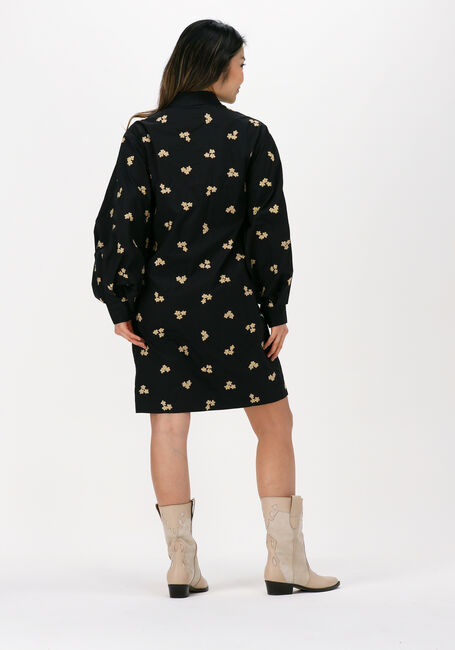 Zwarte SECOND FEMALE Mini jurk WISTERIA MINI DRESS - large