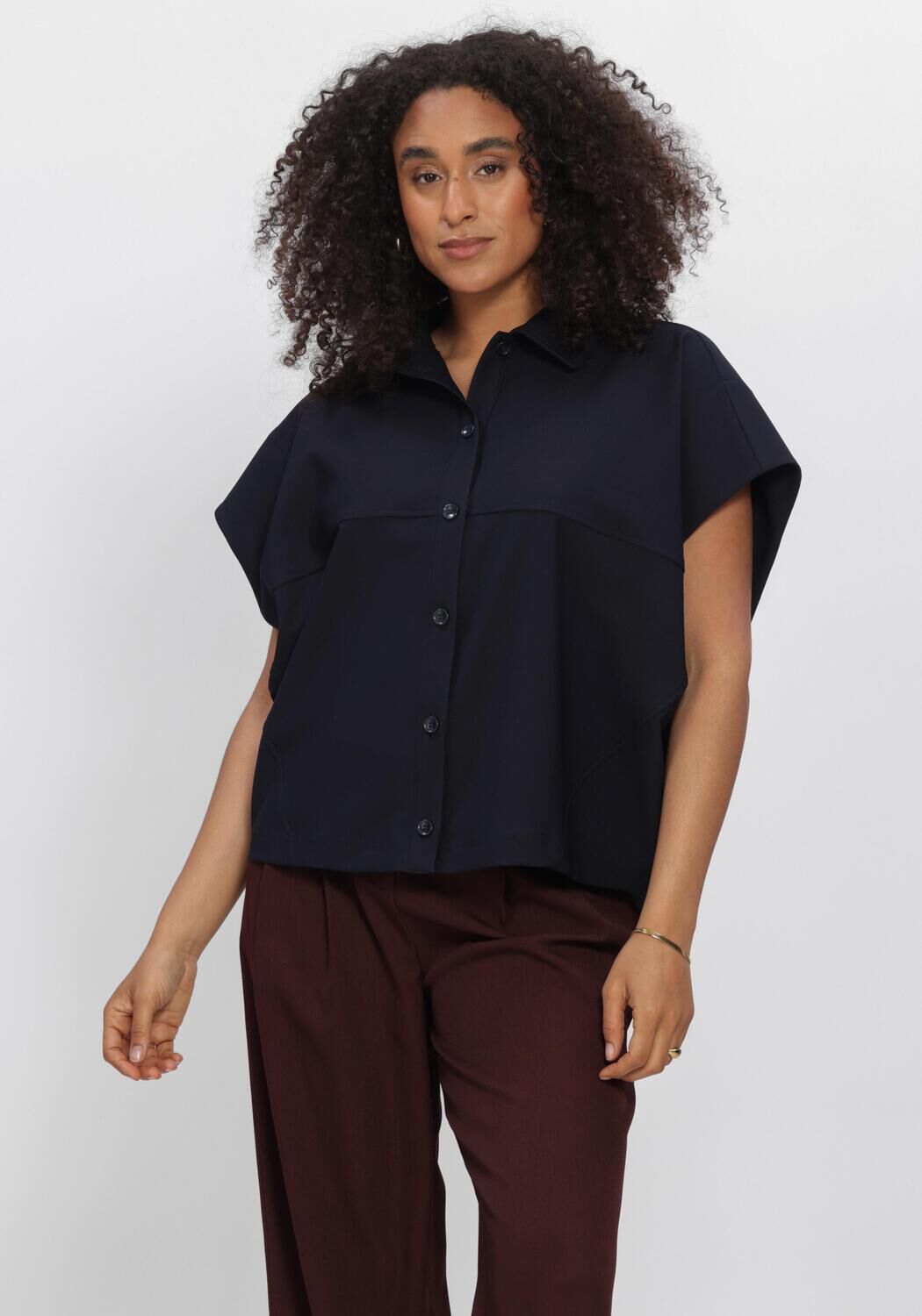 Donkerblauwe AIMEE THE LABEL Blouses INDONESIAW6 BLOUSE - large