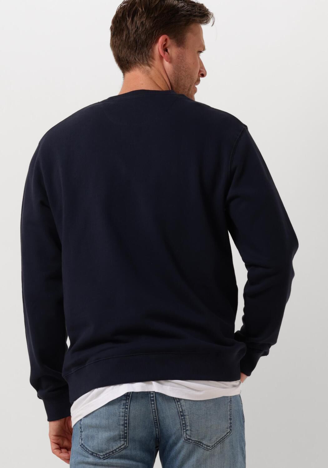 SCOTCH & SODA Heren Truien & Vesten Core Logo Sweatshirt Donkerblauw