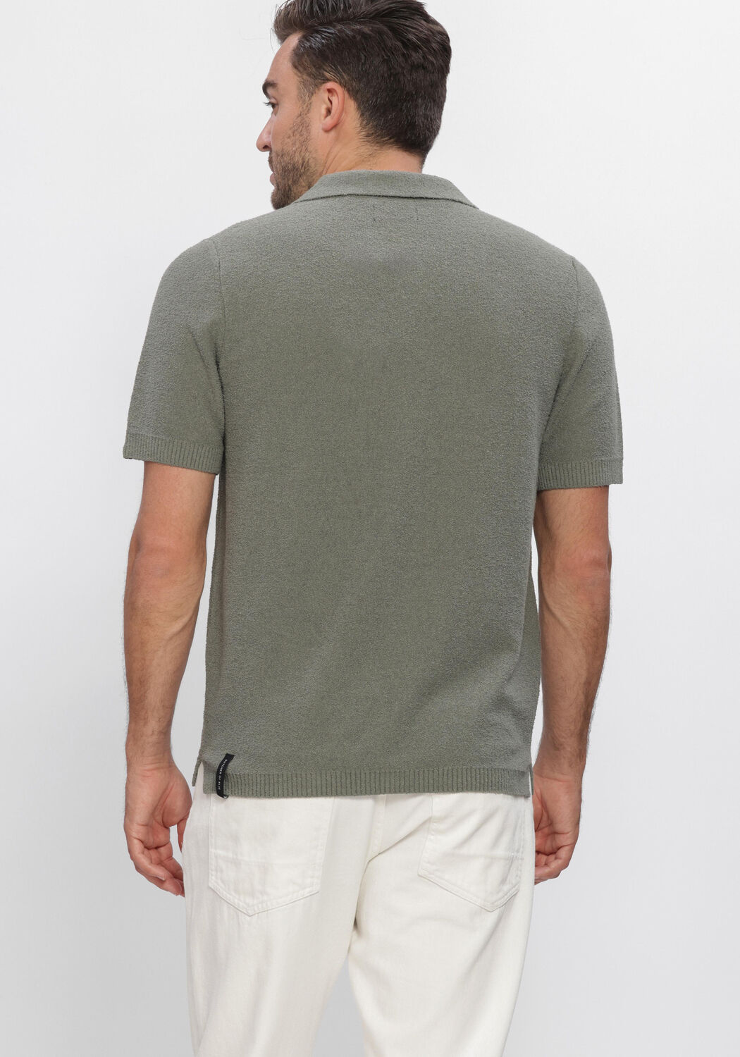 Groene BUTCHER OF BLUE Polo BOUCLE KNIT POLO - large