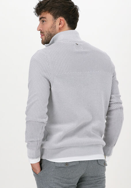 Lichtgrijze PME LEGEND Trui HALF ZIP COLLAR COTTON PLATED - large