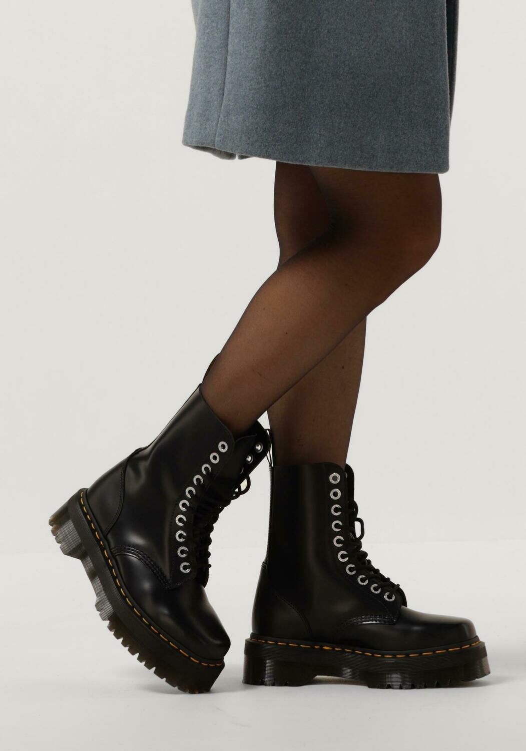 Zwarte DR MARTENS Veterboots 1490 QUAD SQUARED Omoda