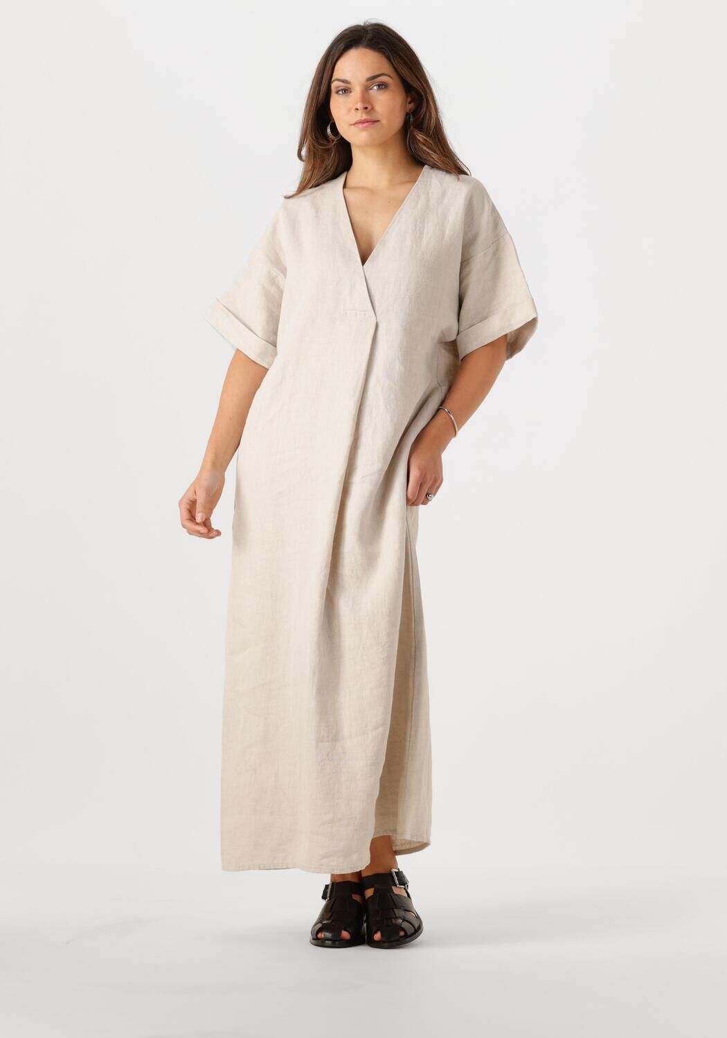 InWear Haze Melange Jurk met Wijde Mouwen Beige Dames