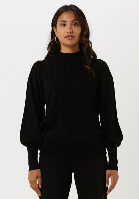 Zwarte SUMMUM Trui BALLOON SLEEVE SWEATER VISCOSE POLYAMIDE KNIT - large