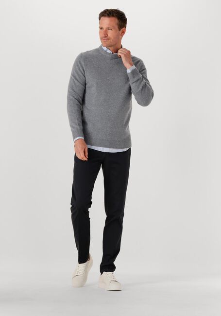 Grijze PROFUOMO Trui PULLOVER CREW NECK WOOLBLEND - large