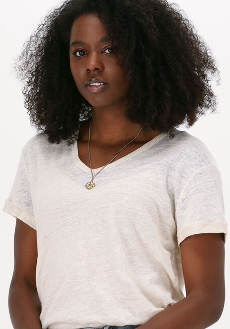 Witte SUMMUM T-shirt TEE FOIL COATED LINEN JERSEY - large