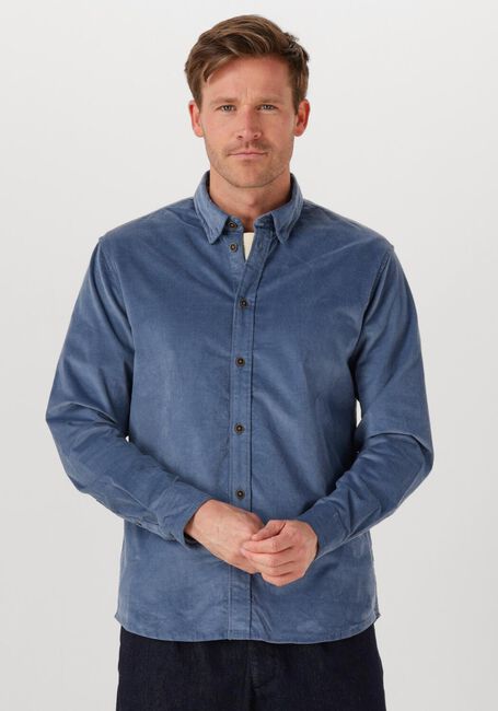 Blauwe ANERKJENDT Casual overhemd AKLEIF SOLID CORD SHIRT - large