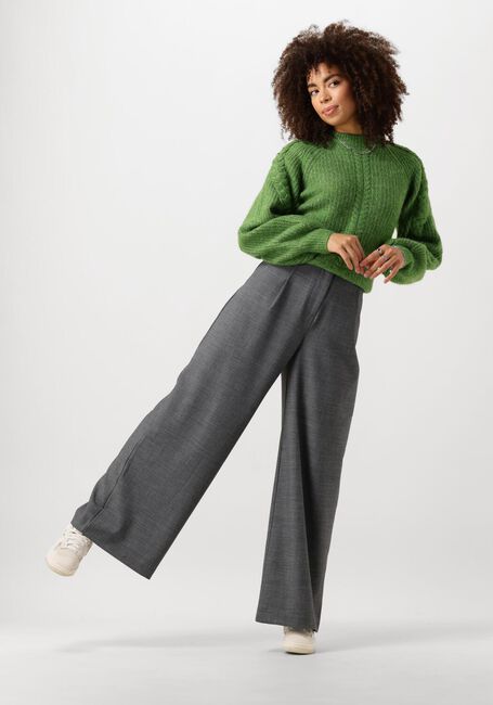 Groene OBJECT Trui OBJRUNA KNIT L/S RE PULLOVER - large