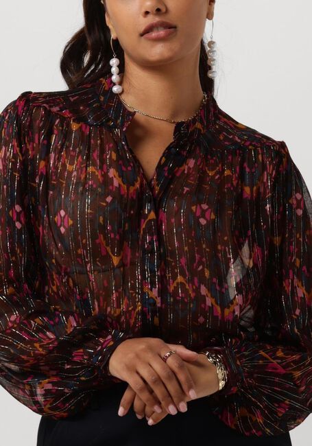 Paarse AAIKO Blouses ZOYA GLITTER IKAT VIS 510 BLOUSES - large