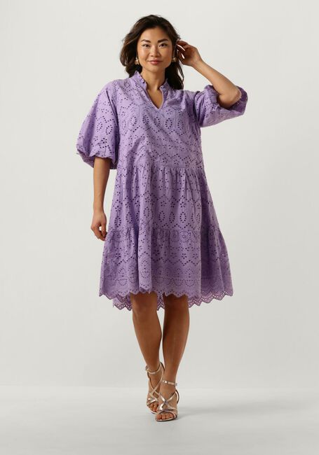 Lila NOTRE-V Mini jurk NV-DONNA DRESS BRODERIE ANGLAISE DRESS - large