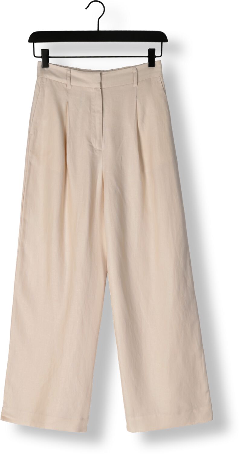 SELECTED FEMME Dames Broeken Slflyra Hw Wide Linen Pant Beige