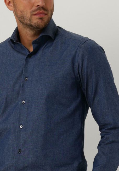 Blauwe PORTO MILANO Klassiek overhemd LAGOS - large