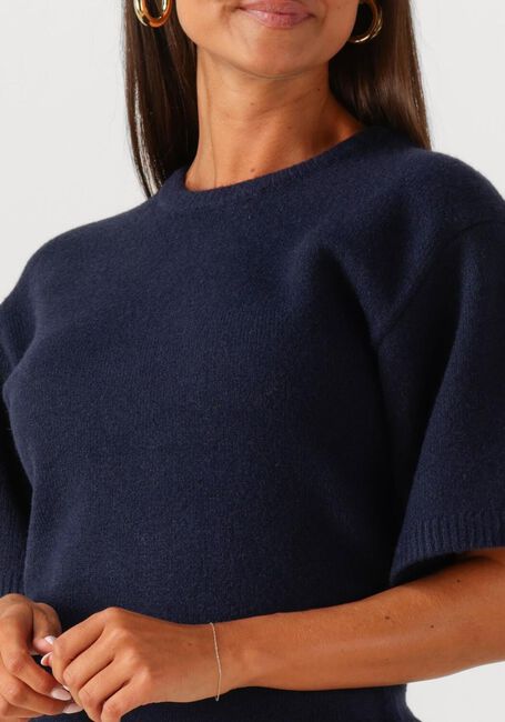 Donkerblauwe NEO NOIR T-shirt ASHA KNIT TEE - large