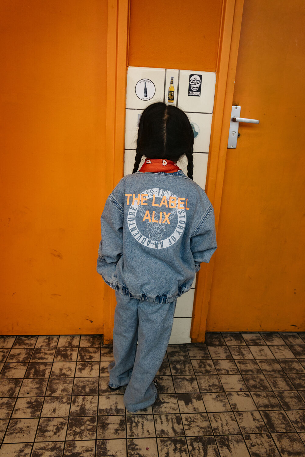 Lichtblauwe ALIX MINI Spijkerjas DENIM JACKET - large