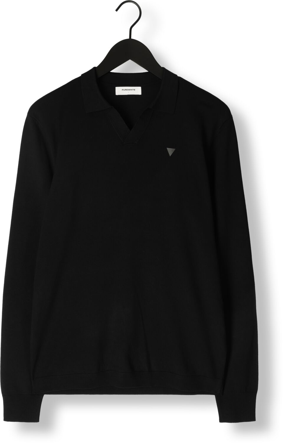 PUREWHITE Heren Truien & Vesten Knitted Longsleeve With Special Collar Zwart