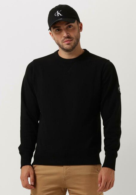 Zwarte CALVIN KLEIN Sweater MONOGRAM SLEEVE BADGE CN - large