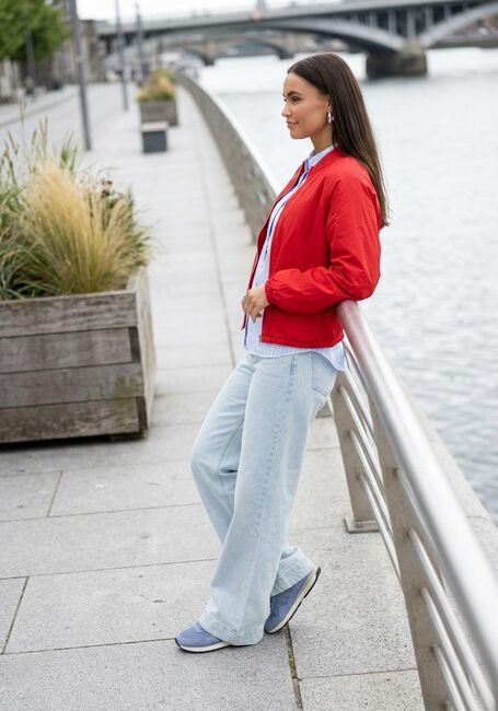 Lichtblauwe NUKUS Wide jeans ABBY PANTS DENIM STRASS - large