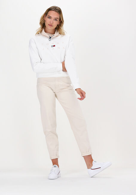 Witte TOMMY JEANS Sweater TJW BXY TONAL LOGO 3 FUNNEL NE - large