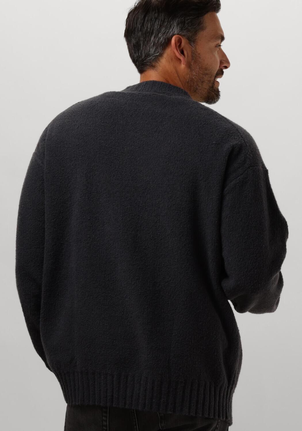 CALVIN KLEIN Heren Truien & Vesten Boucle Boxy Sweater Zwart