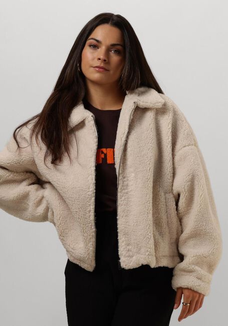 Gebroken wit REFINED DEPARTMENT Teddy jas LUCY - large