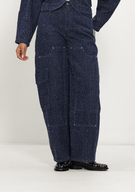 Blauwe REFINED DEPARTMENT Cargo jeans LADIES WOVEN STRUCTURE DENIM BALLOON JEANS COCO - large