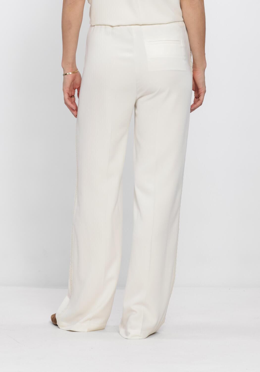 Creme EST'SEVEN Broeken AZARI TROUSER LACE - large