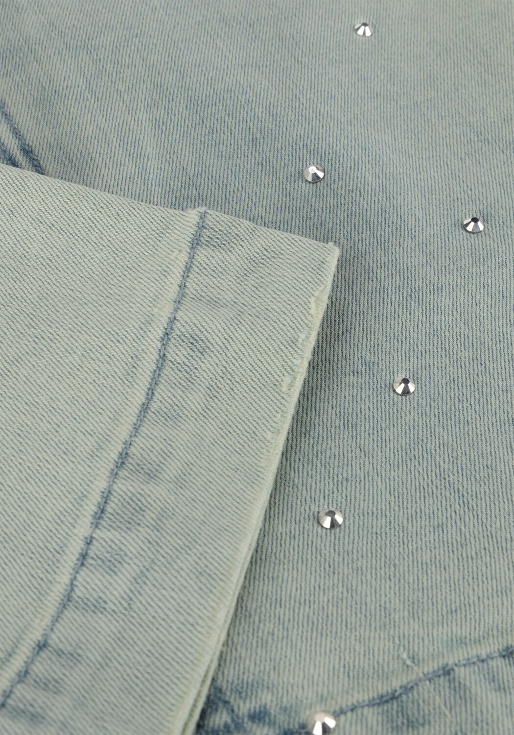 Blauwe INDIAN BLUE JEANS Minirok DENIM SKIRT STUDS - large