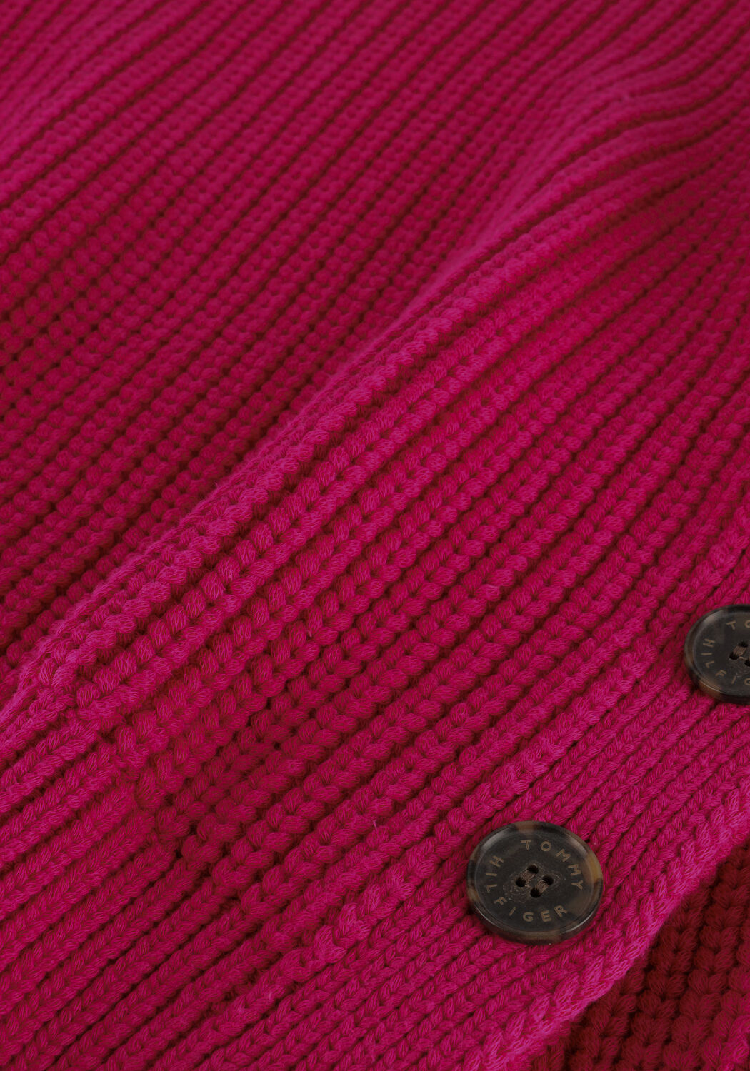 Roze TOMMY HILFIGER Trui ORG COTTON BUTTON C-NK SWEATER - large