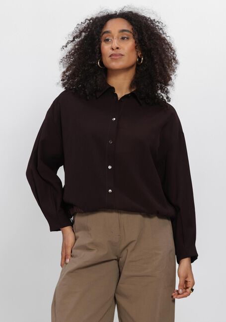 Bruine SUMMUM Blouses BLOUSE VISCOSE TWILL - large