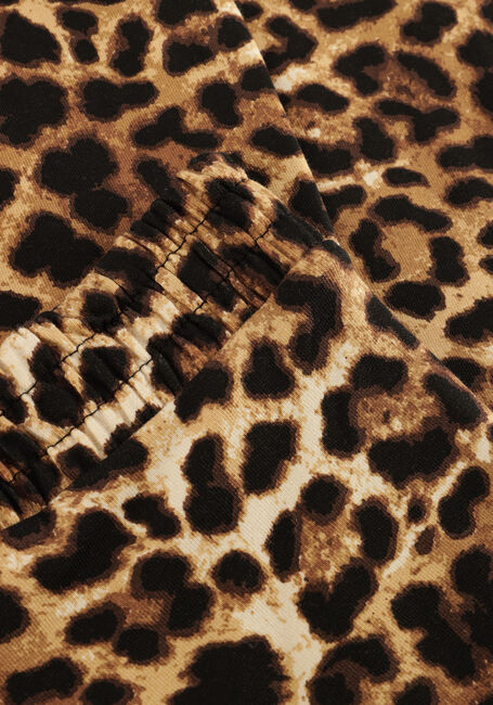 Bruine MOODSTREET Flared broek BIBI FLARED LEOPARD PANTS - large