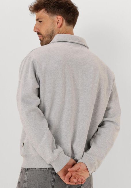 Lichtgrijze WOODBIRD Coltrui WBTOM FULL ZIP POLO - large