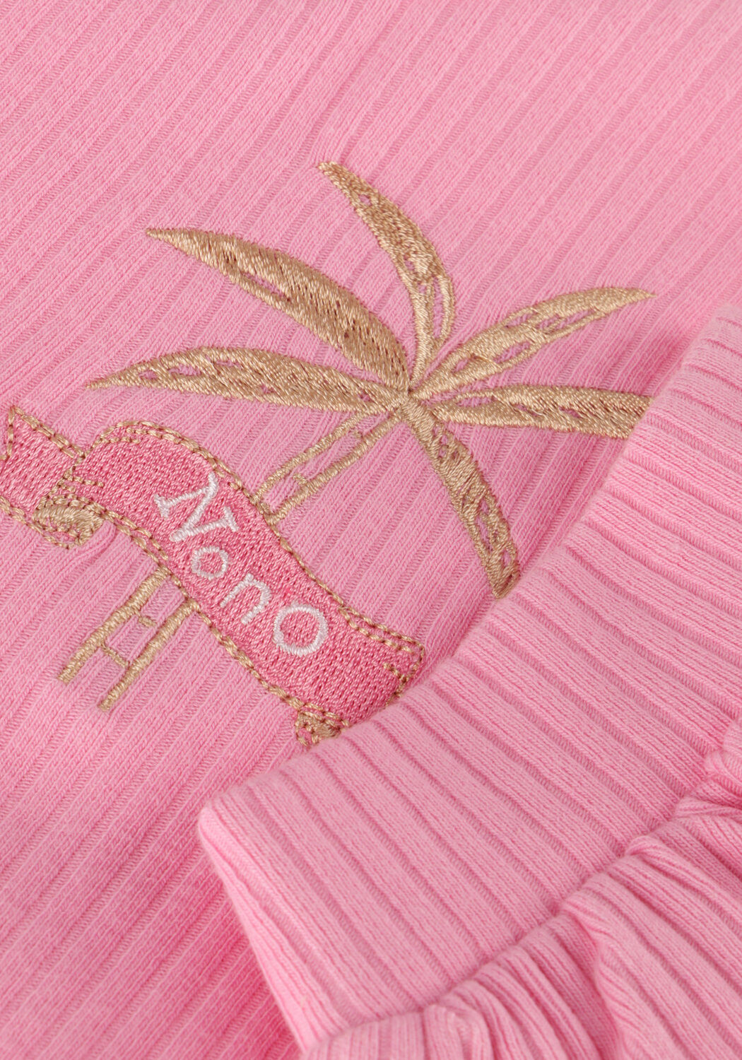 NONO Meisjes Tops & T-shirts Komy Rib Jersey Tshirt With Knot Roze