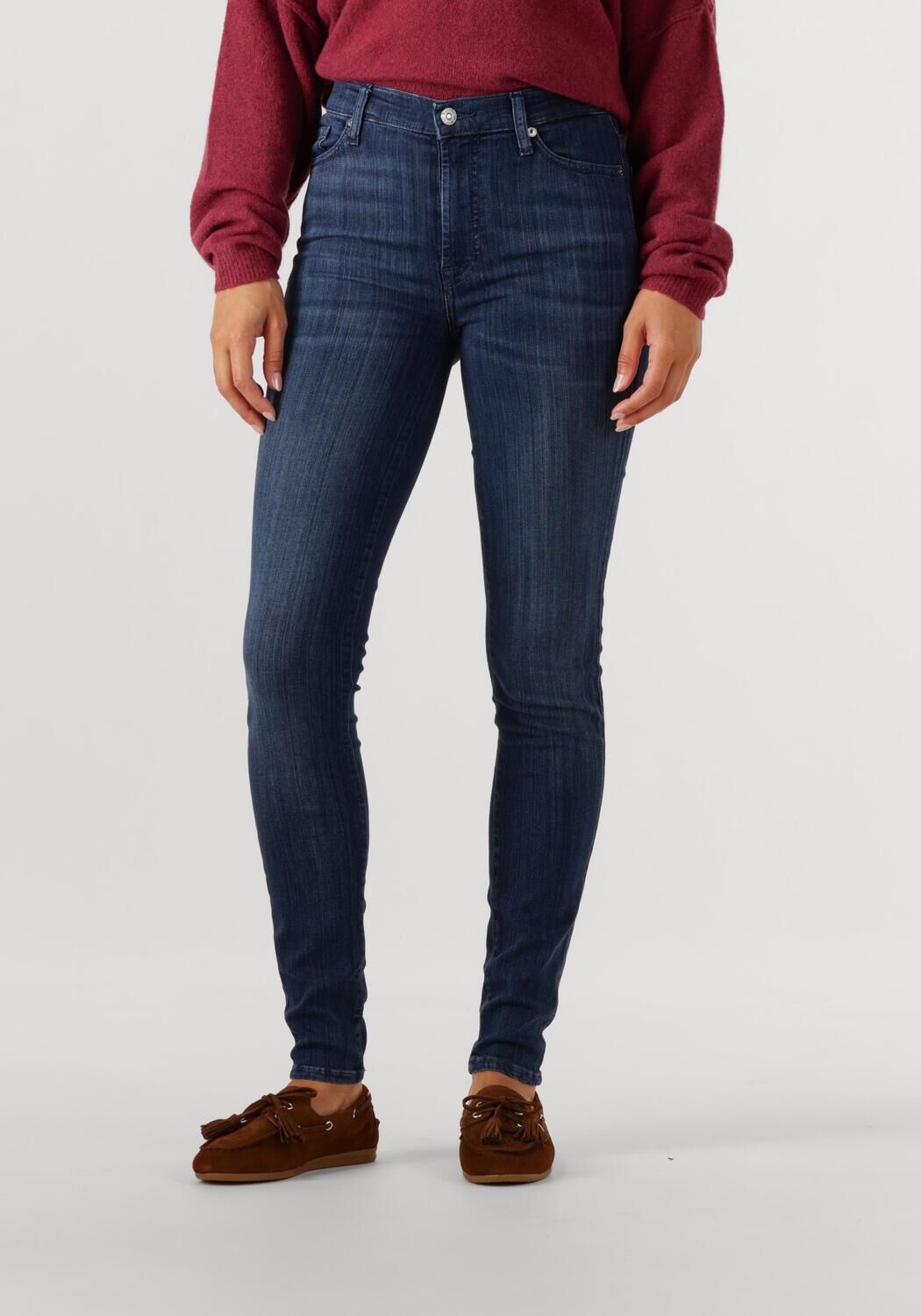 7 FOR ALL MANKIND Dames Jeans High Waist Skinny Blauw