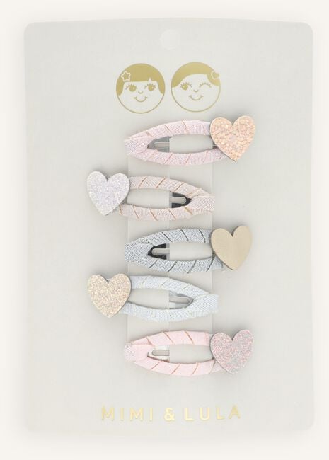 Roze Mimi & Lula Haaraccessoires TEENY HEART MINI CLIC CLACS Roze Mimi & Lula Haaraccessoires TEENY HEART MINI CLIC CLACS - large