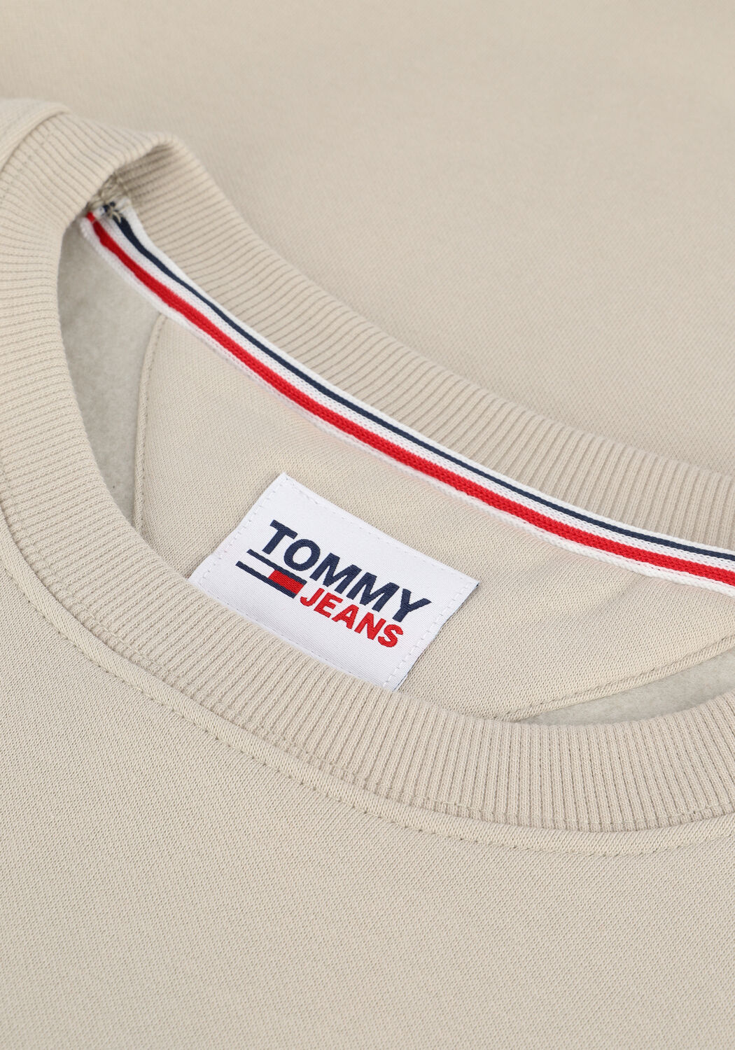 Beige TOMMY JEANS Sweater TJM REGULAR FLEECE C NECK - large