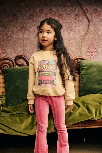 Fuchsia DAILY7 Flared broek FLARED LEGGING SMALL STRIPE - large