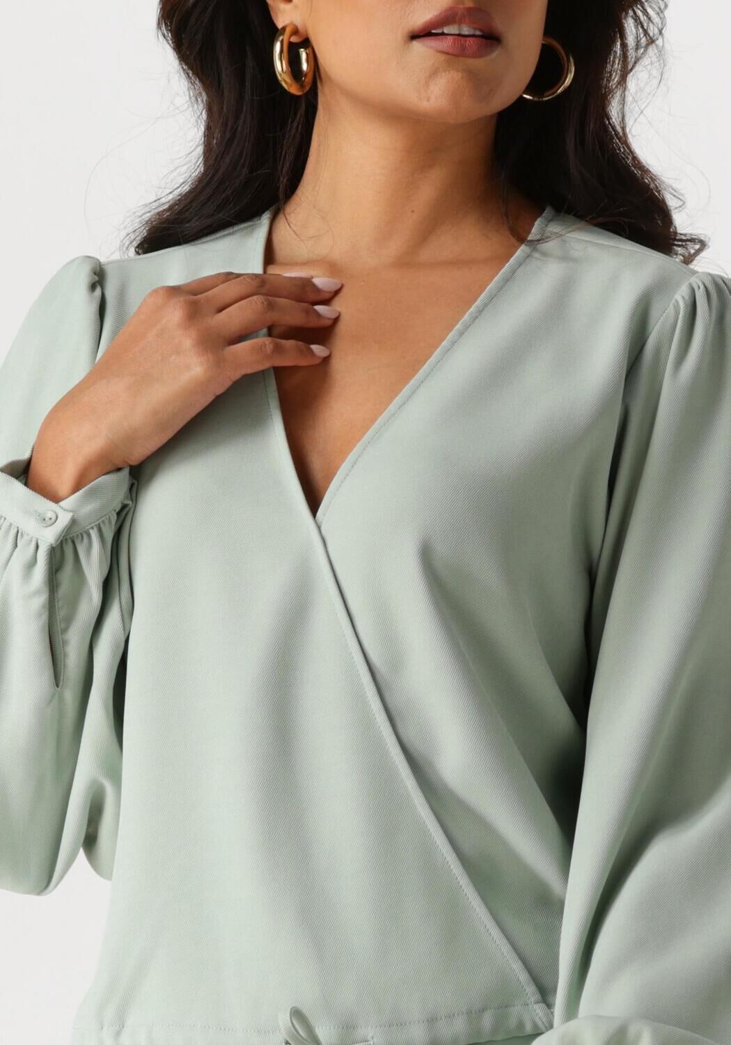 ANOTHER LABEL Dames Blouses Salem Top L s Groen