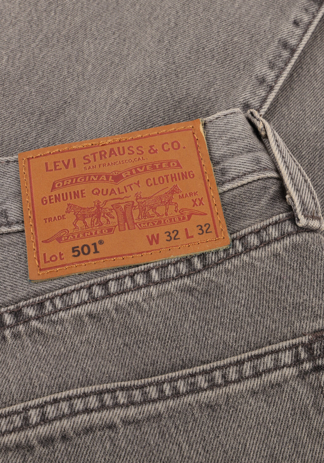 Grijze LEVI'S Straight leg jeans 501 LEVIS ORIGINAL FIT - large