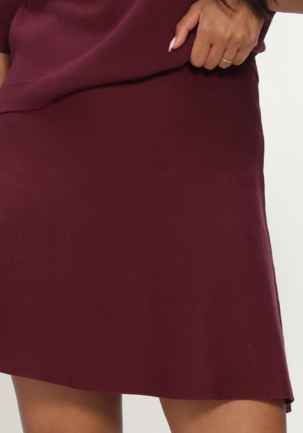 Bordeaux OBJECT Minirok OBJREYNARD HW SHORT KNIT SKIRT - large