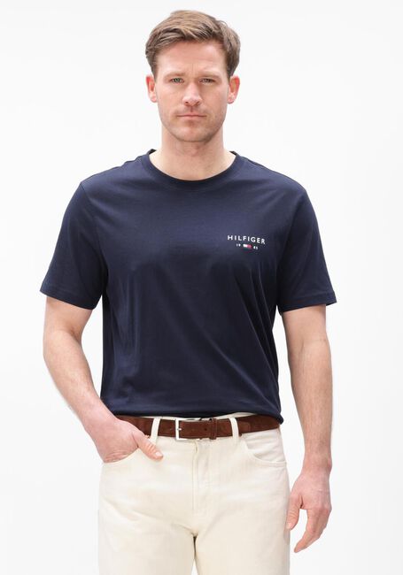 Donkerblauwe TOMMY HILFIGER T-shirt BRAND LOVE SMALL HILFIGER TEE - large