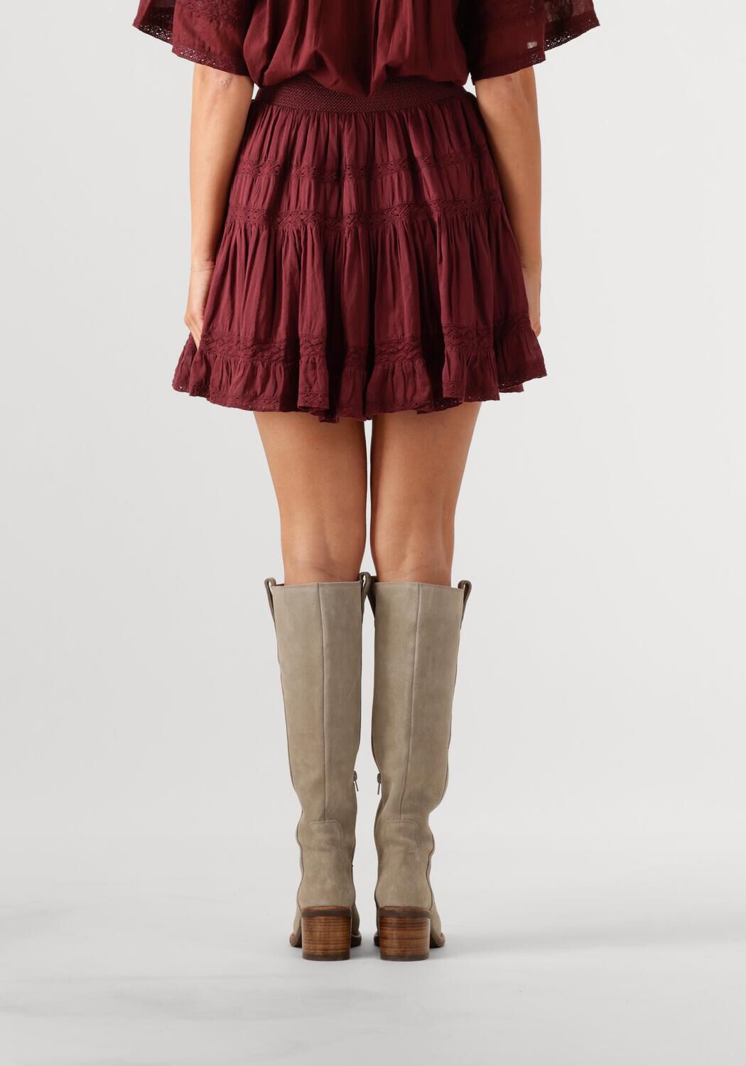 NEO NOIR Dames Rokken Callia S Voile Skirt Bordeaux