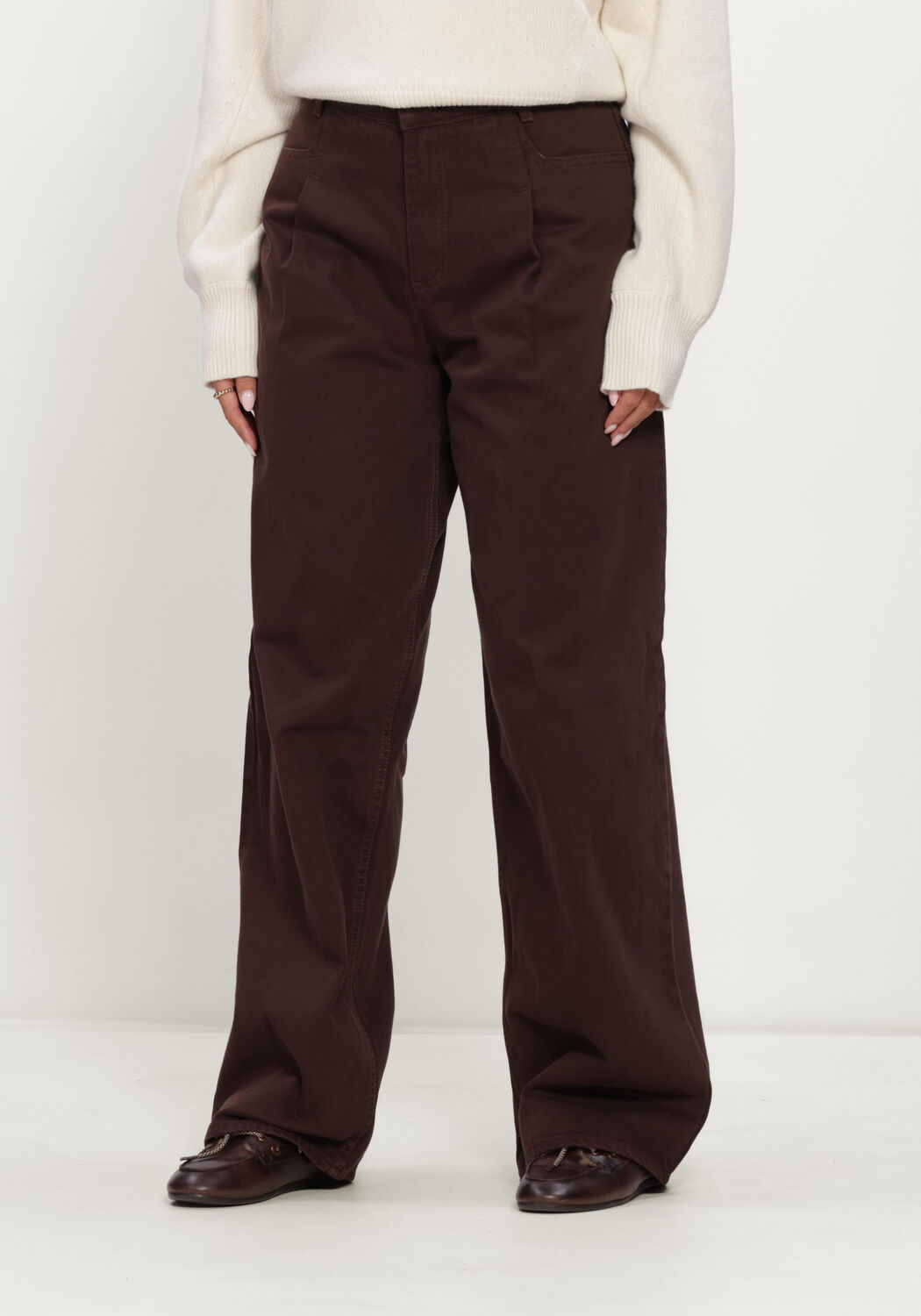 Bruine EDITED Wide jeans LEIGHTON JEANS - large