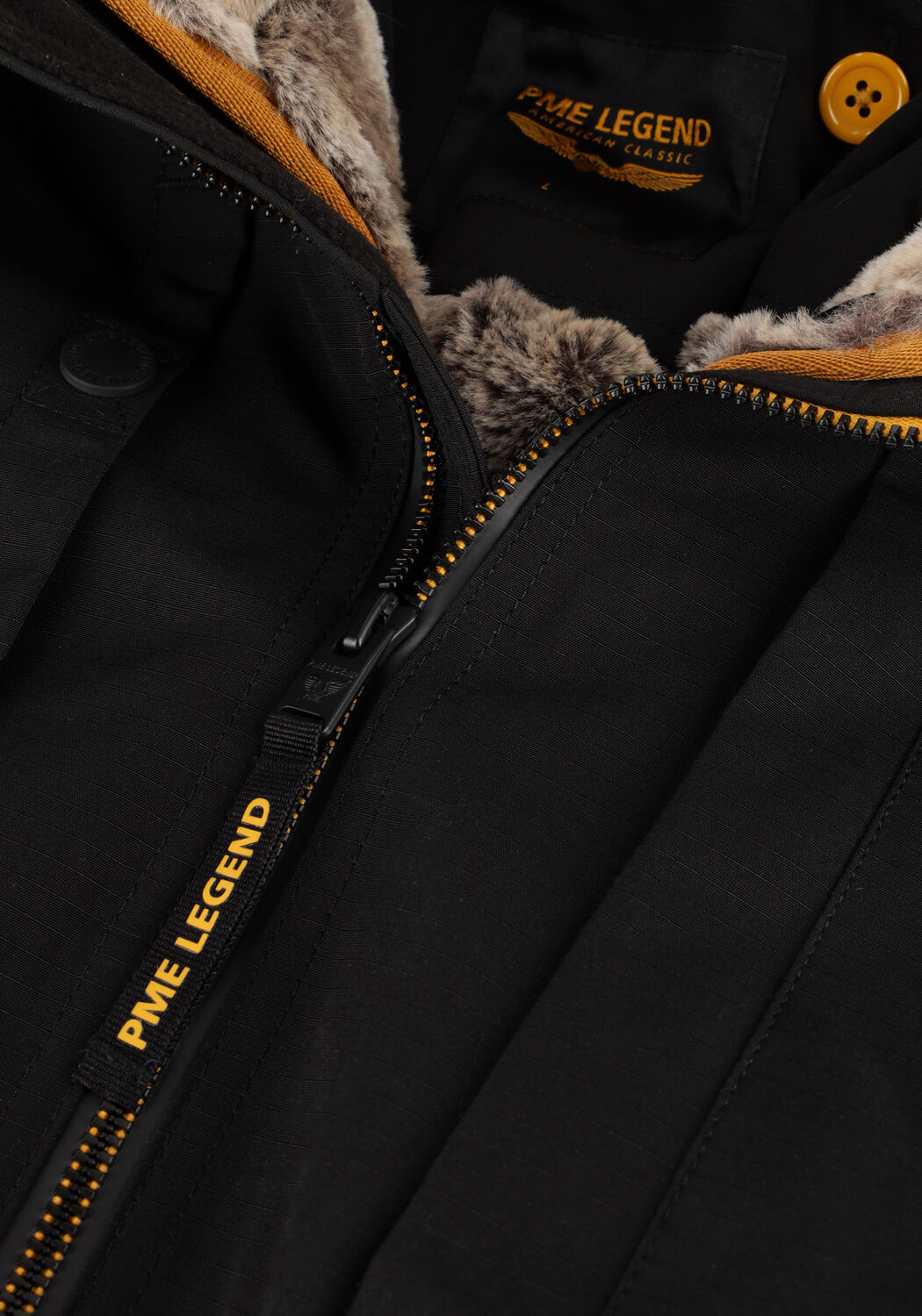 Zwarte PME LEGEND Parka's SEMI LONG JACKET SNOWPACK TRAIL RIPSTOP - large