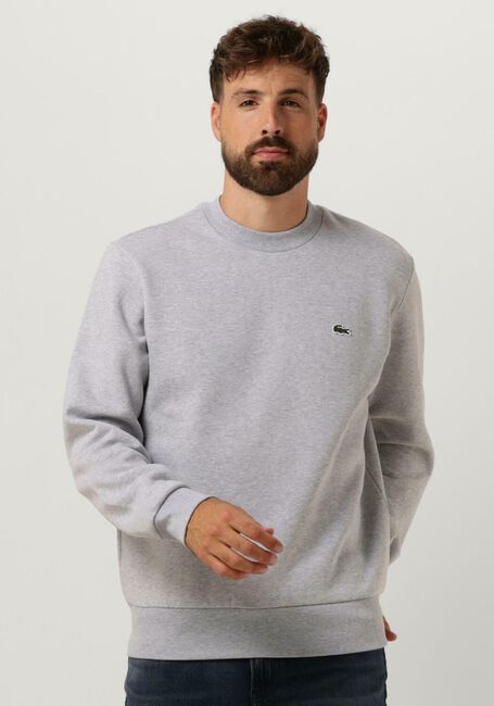 Grijze LACOSTE Sweater CLASSIC FIT BRUSHED FLEECE SWEATSHIRT - large