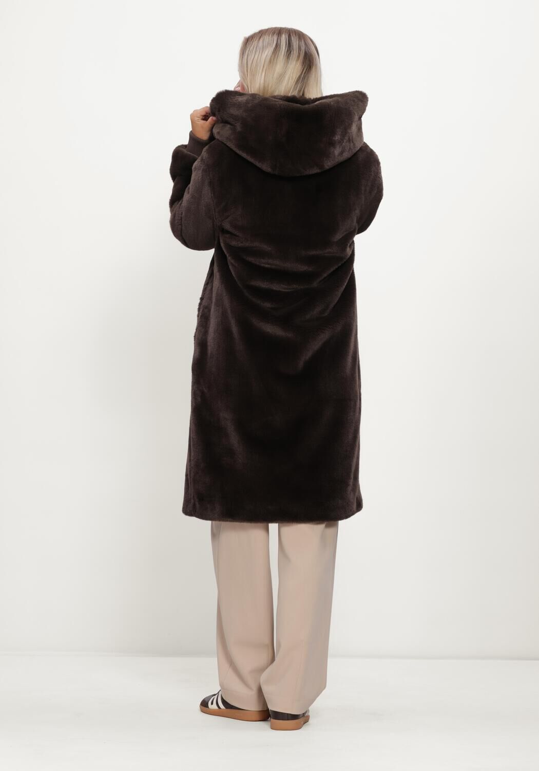 Bruine MOSCOW Faux fur jas 08-08-NADJANA-4 - large