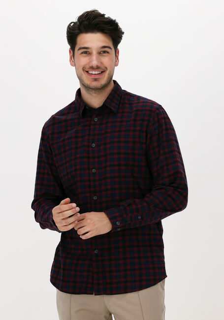 Bordeaux SELECTED HOMME Casual overhemd SLHSLIMISAC SHIRT LS CHECK W C - large